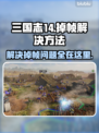 三国志14掉帧？这一招轻松解决！💥🔥