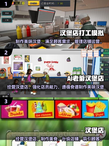 🍔2025年超赞汉堡店游戏合集，玩到停不下来！💥截图2