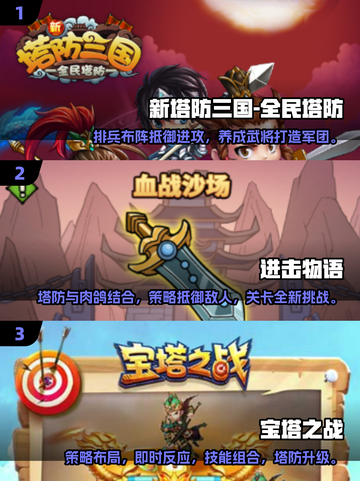2024必玩🔥优质三国塔防手游汇总！💥截图2