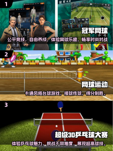 🔥2024必玩经典3d网球游戏合集🎾截图2