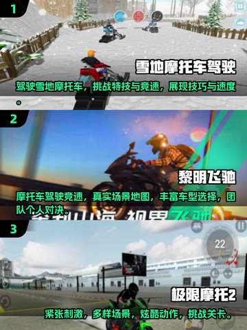 ❄2025年必玩！免费雪地摩托车游戏排行榜🔥截图2