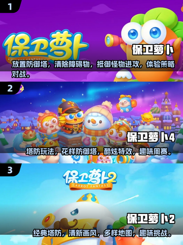 保卫萝卜游戏合集来啦！🌟2025年最🔥的塔防等你来挑战🎉截图2