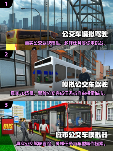 💥2024必玩🔥超真实公交模拟驾驶游戏合集🚗截图2