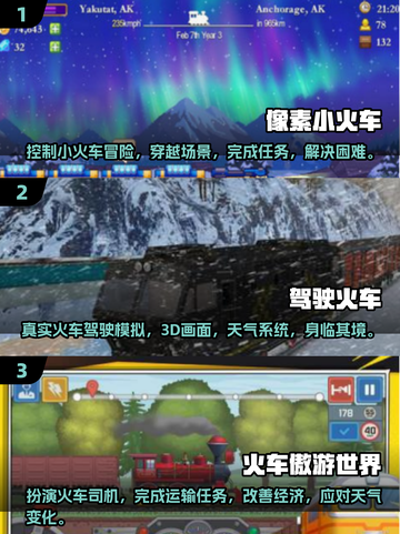 🔥2025必玩！高人气像素火车游戏大全🚂🎮截图2