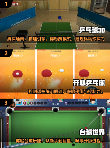 乒乓爱好者必看！🔥2024最佳3D乒乓球手游推荐🎉截图2