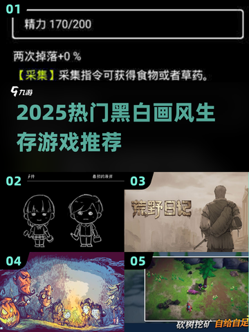 黑白画风生存游戏推荐🔥2025必玩清单💥🎮截图1