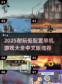 🎮低配党狂喜！2025最耐玩单机游戏汇总🔥