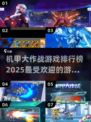 🔥2025机甲大作战游戏排行榜，经典盘点不容错过！💥