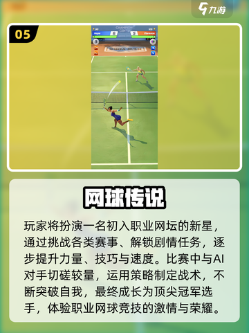 🔥2025单机网球游戏TOP榜💥经典运动游戏推荐🏆截图6