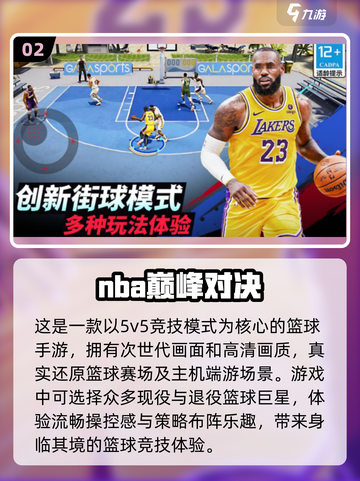 🔥2024必玩！超燃篮球5v5手游推荐🏀截图3