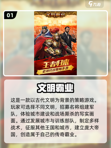 2024必玩🔥文明策略手游🔥经典盘点下载链接截图2
