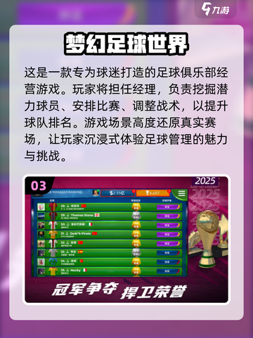 🔥2025必玩！热门足球经理游戏合集⚽截图4
