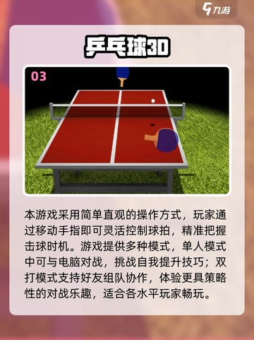 🔥2024必玩！超燃3D乒乓球游戏合集🏓截图4