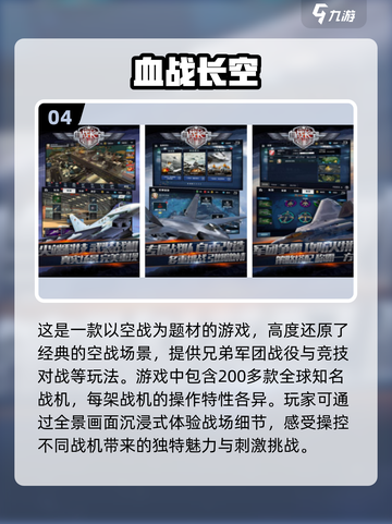 🔥2025必玩！经典现代空战手游合集✈截图5