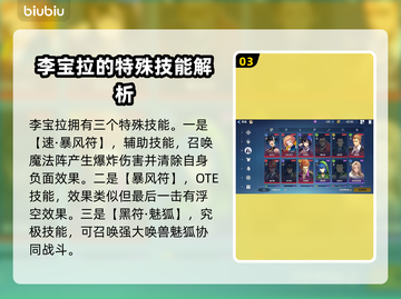 我独自升级崛起，李宝拉🔥游戏角色揭秘！截图4