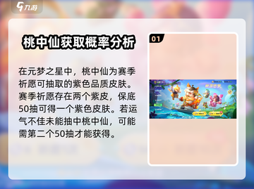 元梦之星桃中仙保底必看🔥超详细抽取攻略来啦！截图2