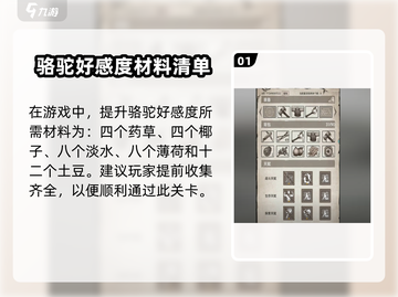 荒野日记🔥骆驼材料大揭秘！快速获取秘籍在这里👇截图2