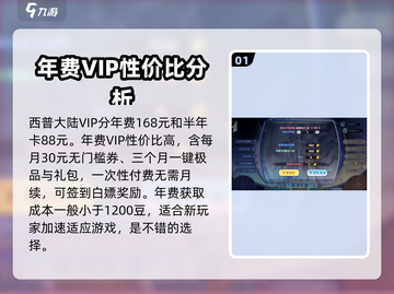 西普大陆VIP价格💥超值购买攻略🎮截图2