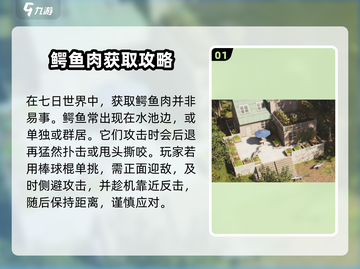 《七日世界》🔥鳄鱼肉获取+食用全攻略！ Survival必备💥截图2