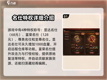 五霸七雄🔥名仕特权大揭秘，游戏党必看！截图2
