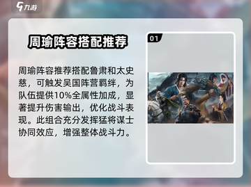 三国谋定天下🔥周瑜阵容最强搭配🔥游戏党必看！截图2