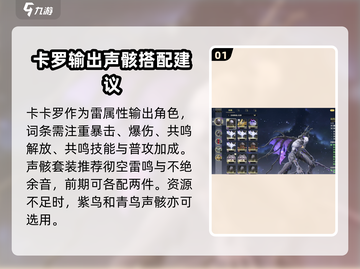 鸣潮⚡卡卡罗武器声骸选择攻略✨截图2