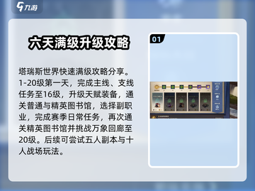 塔瑞斯世界🔥满级攻略：快速升级秘籍🎉截图2