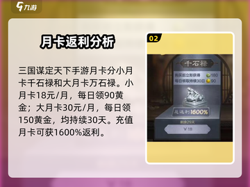 三国谋定天下🔥月卡使用全攻略✅福利内容大揭秘！截图3