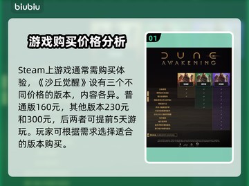 《沙丘觉醒》发售价格与平台大曝光！🔥游戏迷必看！截图2