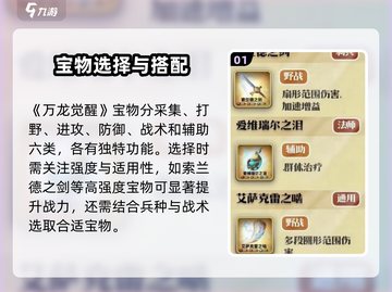 万龙觉醒🔥宝物搭配攻略，助你战力飙升！截图2