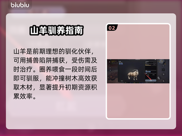 《荒原曙光》驯兽神技🔥3分钟搞定！驯服动物全攻略💥截图3