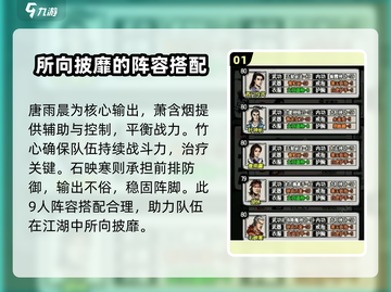 江湖风云录最强🔥9人阵容，后期必看！截图2