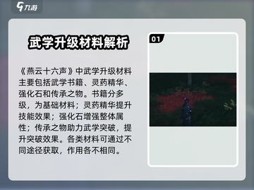 燕云十六声🔥武学升级材料获取全攻略！截图2