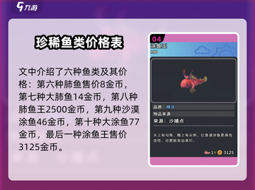 🎮沙石镇时光鱼类价格大揭秘！💰截图5