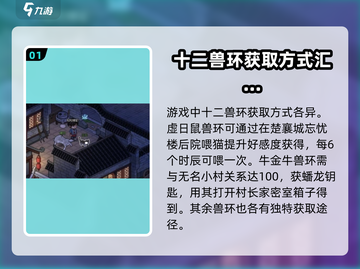 大侠立志传🔥十二兽环获取方式大全🎉截图2