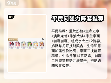 美食大乱斗💥平民最强阵容搭配攻略来啦！截图2