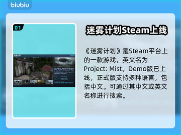 迷雾计划Steam英文名大曝光！玩家直呼上头🔥🎮截图2