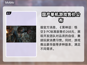黑神话悟空💰售价曝光！💥你猜对了吗？截图2