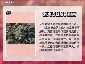 最终幻想7重生🔥成就全解锁攻略✨截图3