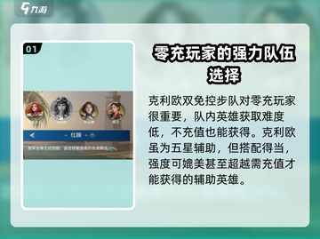 世界启元：零氪玩家必看！克利欧双免控🔥配队秘籍截图2