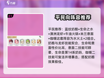 美食大乱斗🔥平民最强阵容搭配攻略来啦！🎉截图2