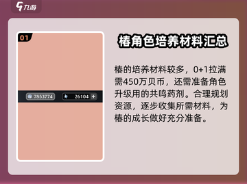鸣潮🔥椿培养材料大公开！游戏党必看❗截图2