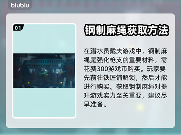 潜水员戴夫钢制麻绳居然能买！🎮🔥截图2