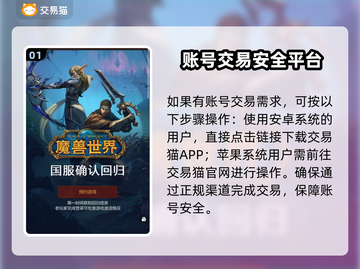 魔兽世界账号交易🔥安全性高的平台推荐！截图2