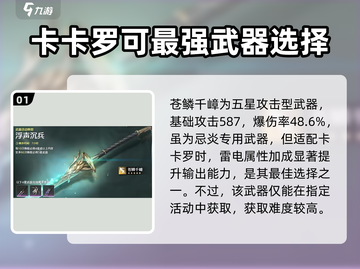 鸣潮🔥卡卡罗武器选择全攻略！玩家必看✨截图2