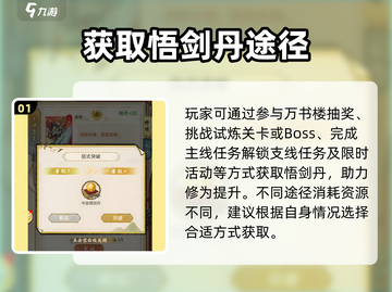 华夏千秋悟剑丹怎么获取？🎮剑诀秘籍大公开！截图2