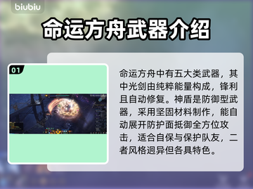 命运方舟武器大揭秘🔥游戏玩家必看！截图2