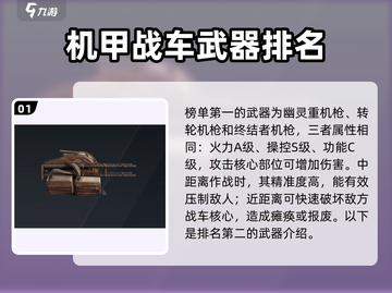 创世战车🔥武器排行曝光，顶级武器推荐！截图2