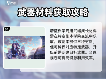 蔚蓝档案🔥武器材料高效刷取攻略🎉截图2