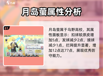 排球少年手游月岛萤🔥技能超详细分析来啦！截图2